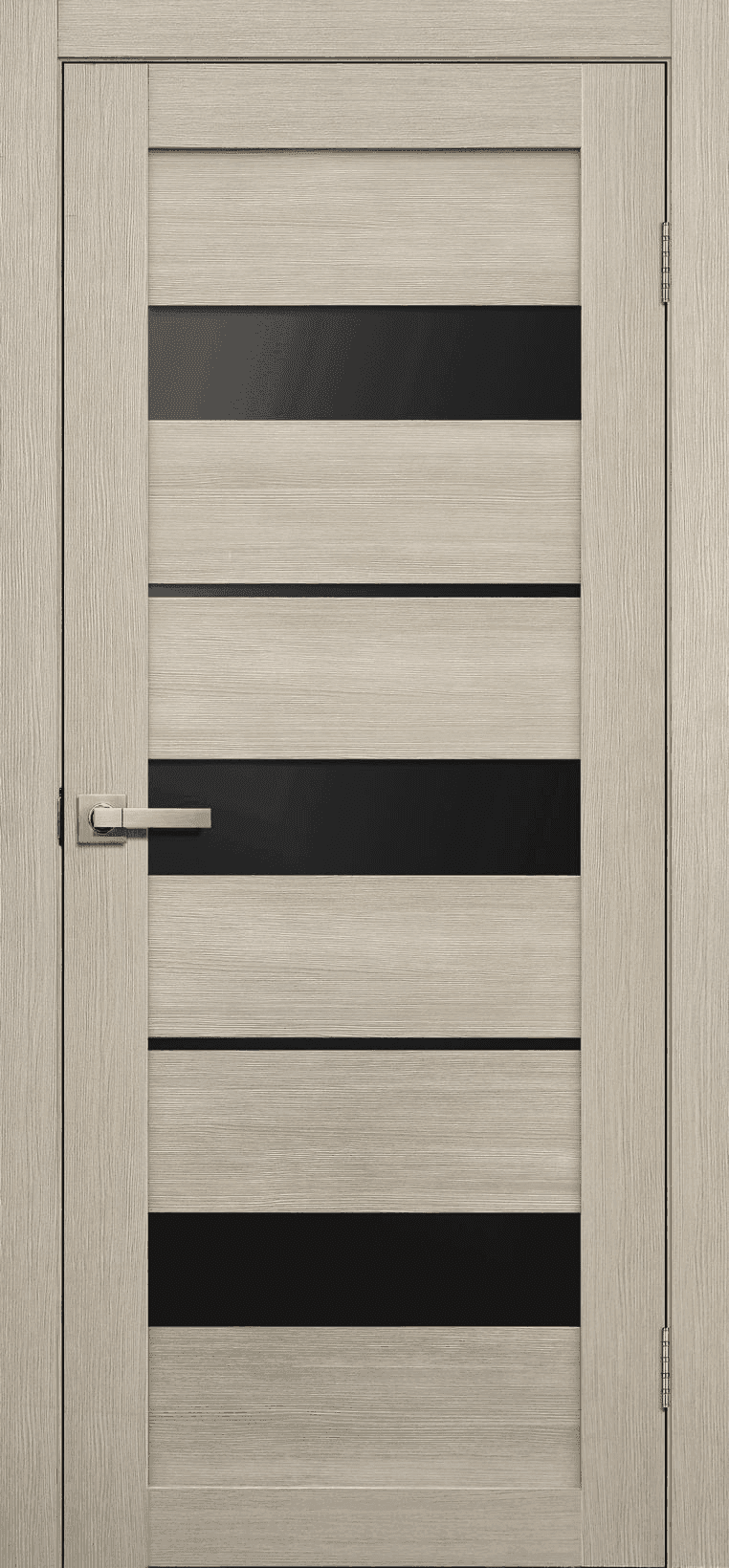 Дверь Lite Doors L20 ясень / чёрный лакобель