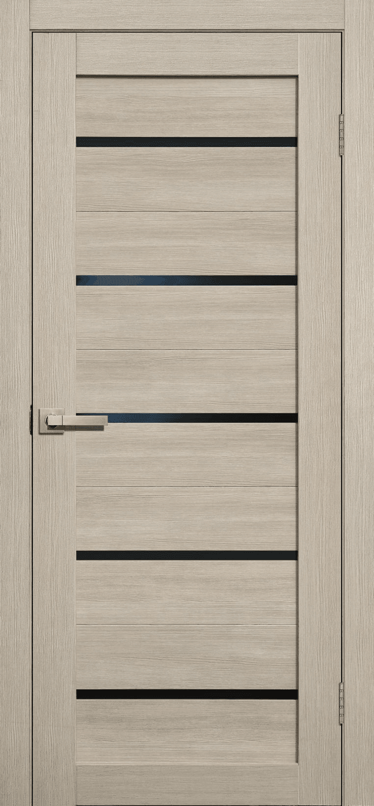 Дверь Lite Doors L26 ясень / чёрный лакобель