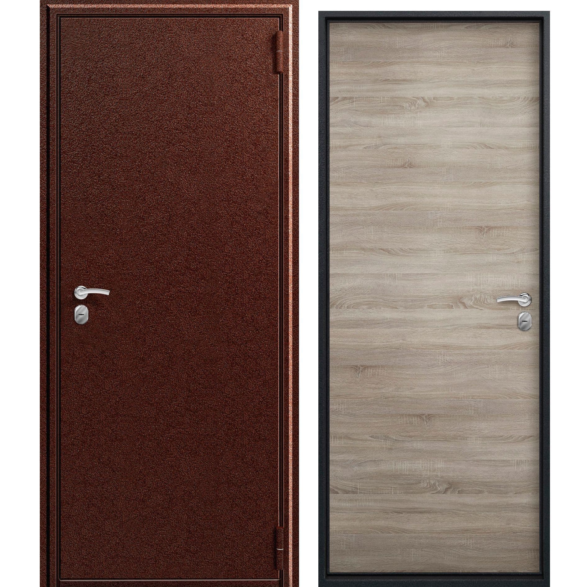 Входная дверь O-10 антик антик медь / дуб светлый