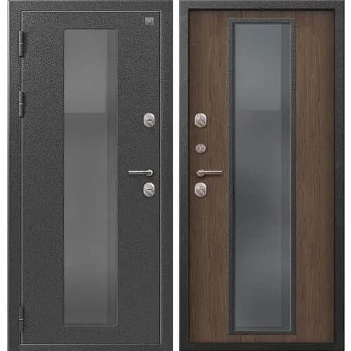 Дверь Т-1000  антик черное серебро / миндаль