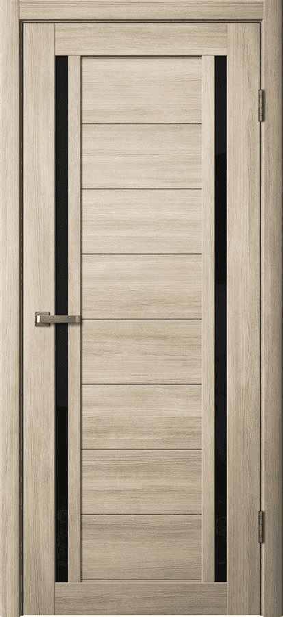 Дверь La Stella 203 ясень латте / чёрный