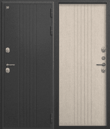 Дверь Т-90 графит / дуб седой