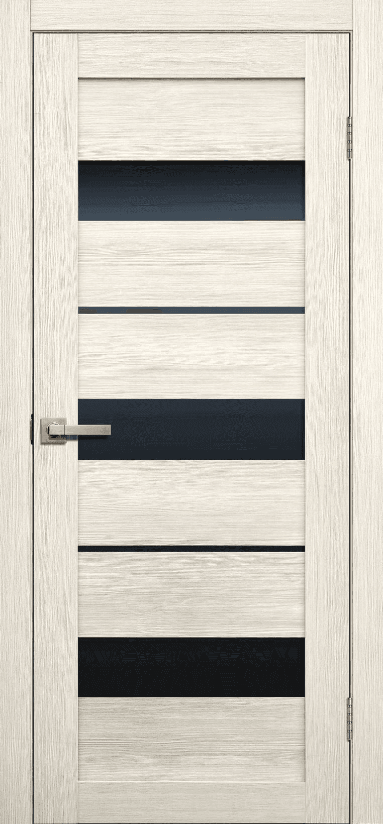 Дверь Lite Doors L20 бьянко / чёрный лакобель