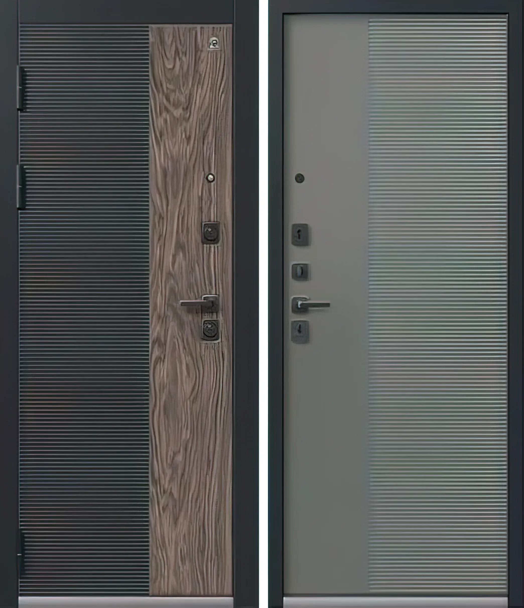 Дверь Входная дверь С-112 черный муар / базальт