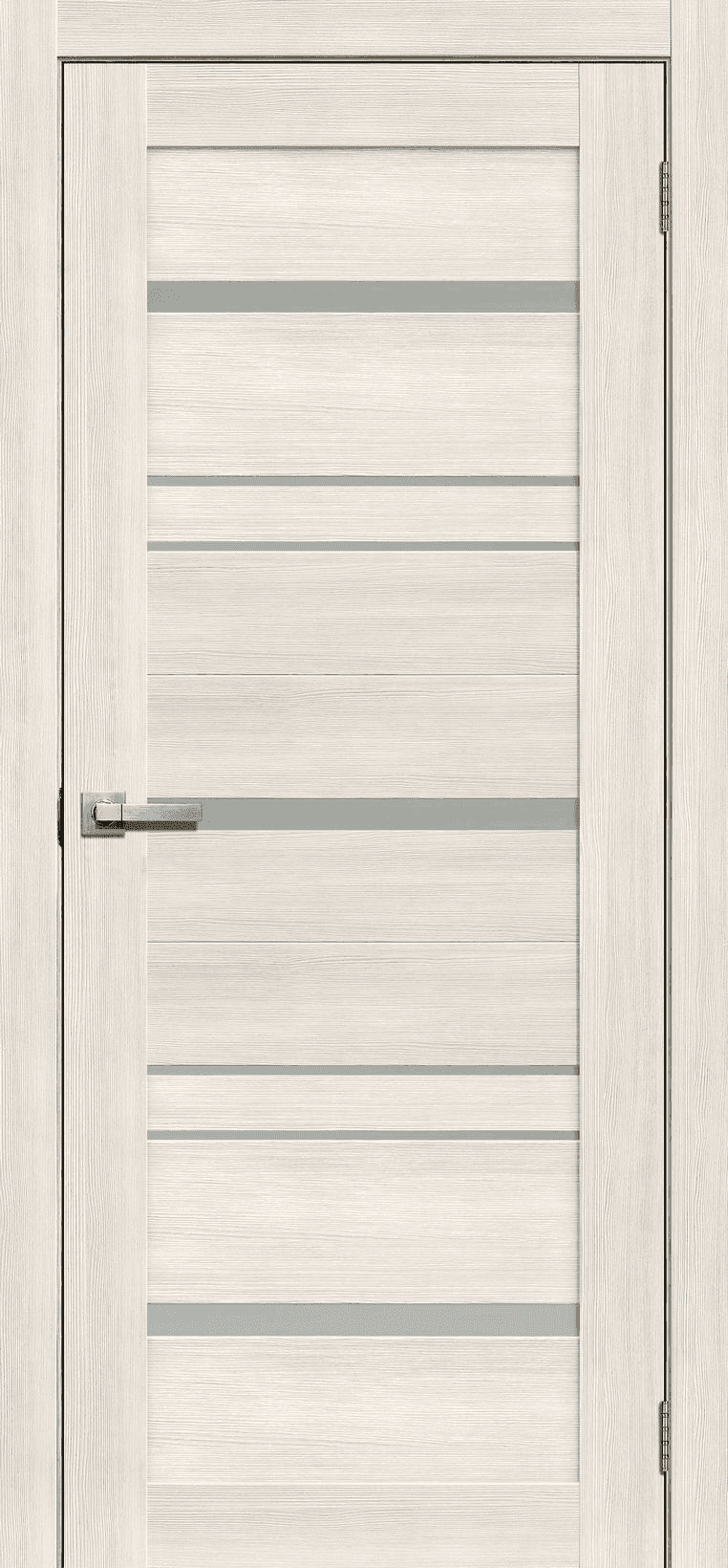 Входная дверь Lite Doors L12 бьянко / матовое стекло