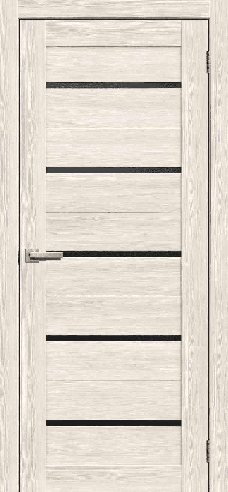 Дверь Lite Doors L26 бьянко / чёрный лакобель