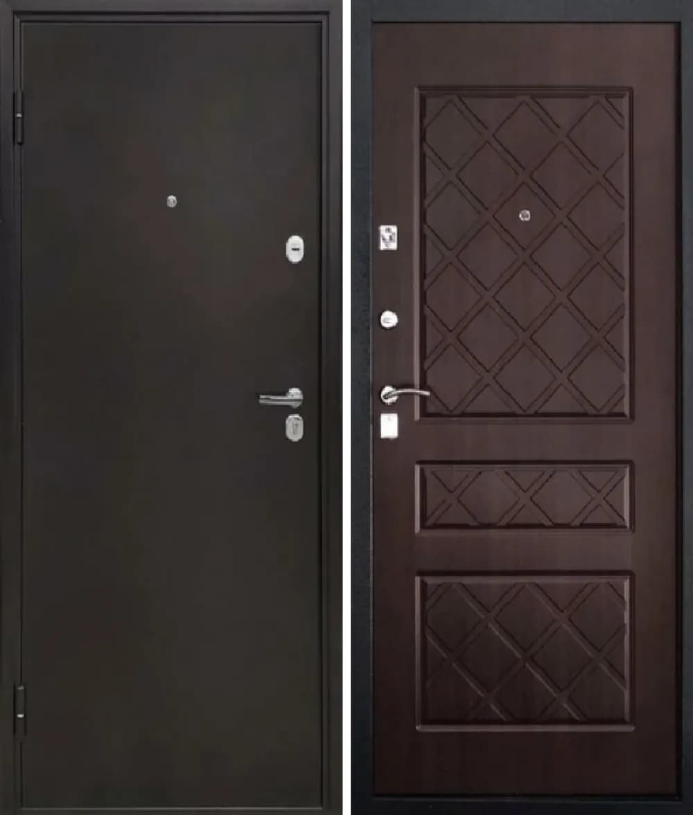 Дверь Входная дверь Виктория антик медь / венге