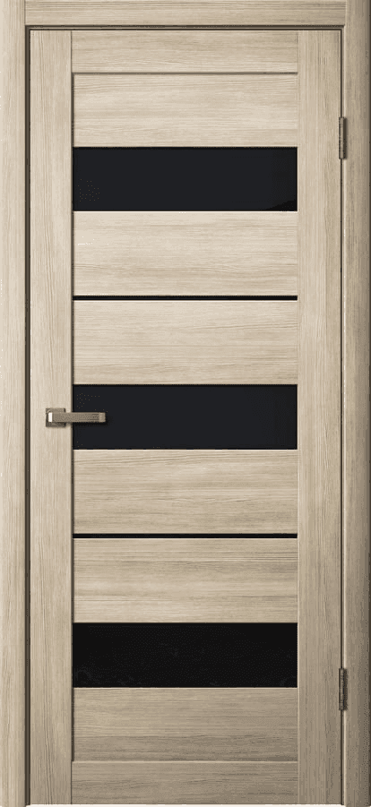 Дверь La Stella 200 ясень латте / чёрный