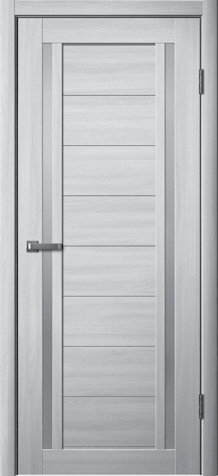 Входная дверь La Stella 203 ясень пепельный / матовое стекло