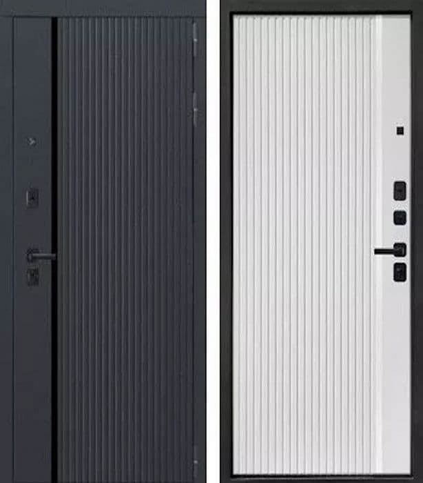 Дверь Входная дверь YoDoors-9 чёрный / белый