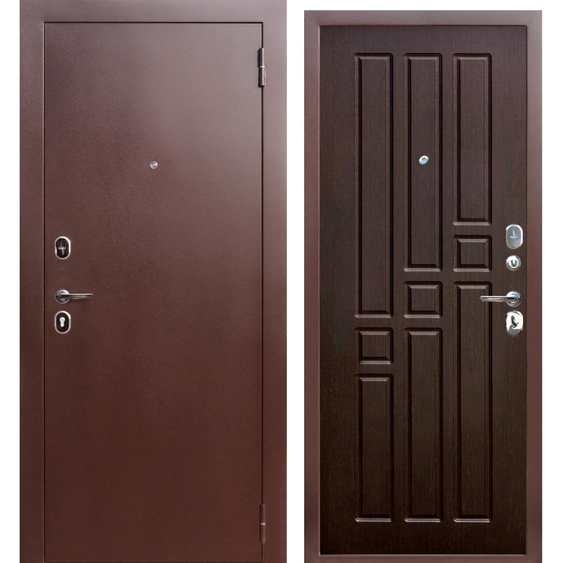 Дверь Гарда 80 мм антик медь / венге