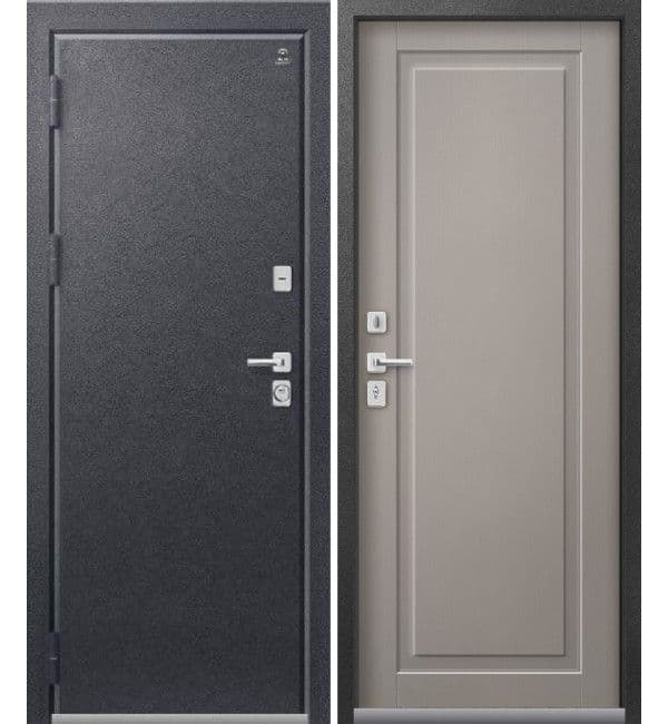 Входная дверь Т-4 антрацит муар / кашемир грей