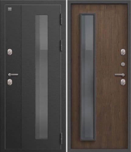 Дверь Т-800 черный муар / миндаль