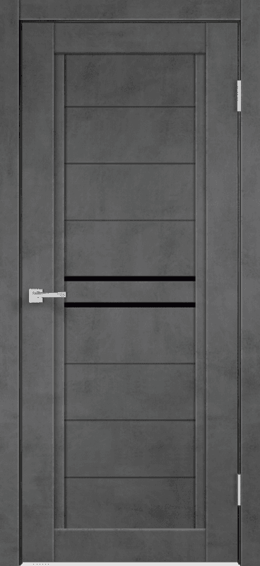 Входная дверь Next 2 муар тёмно-серый / чёрный лакобель