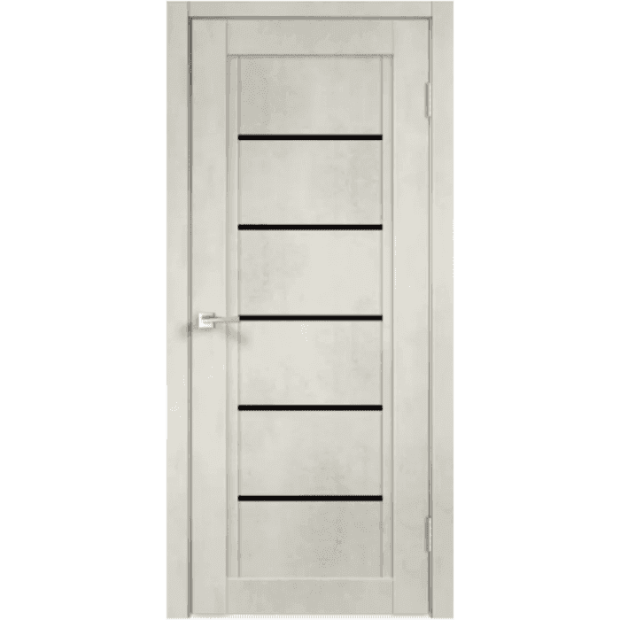 Входная дверь Next 1 муар снежный / чёрный лакобель