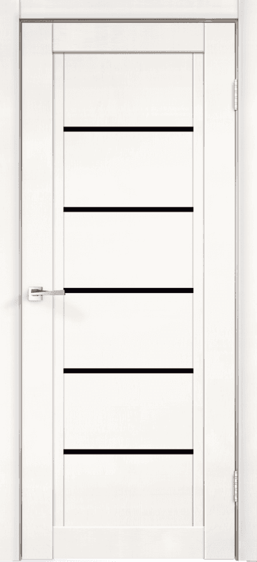 Дверь Next 1 белый / чёрный лакобель