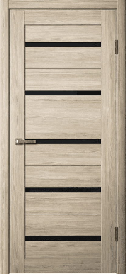 Дверь La Stella 206 ясень латте / чёрный