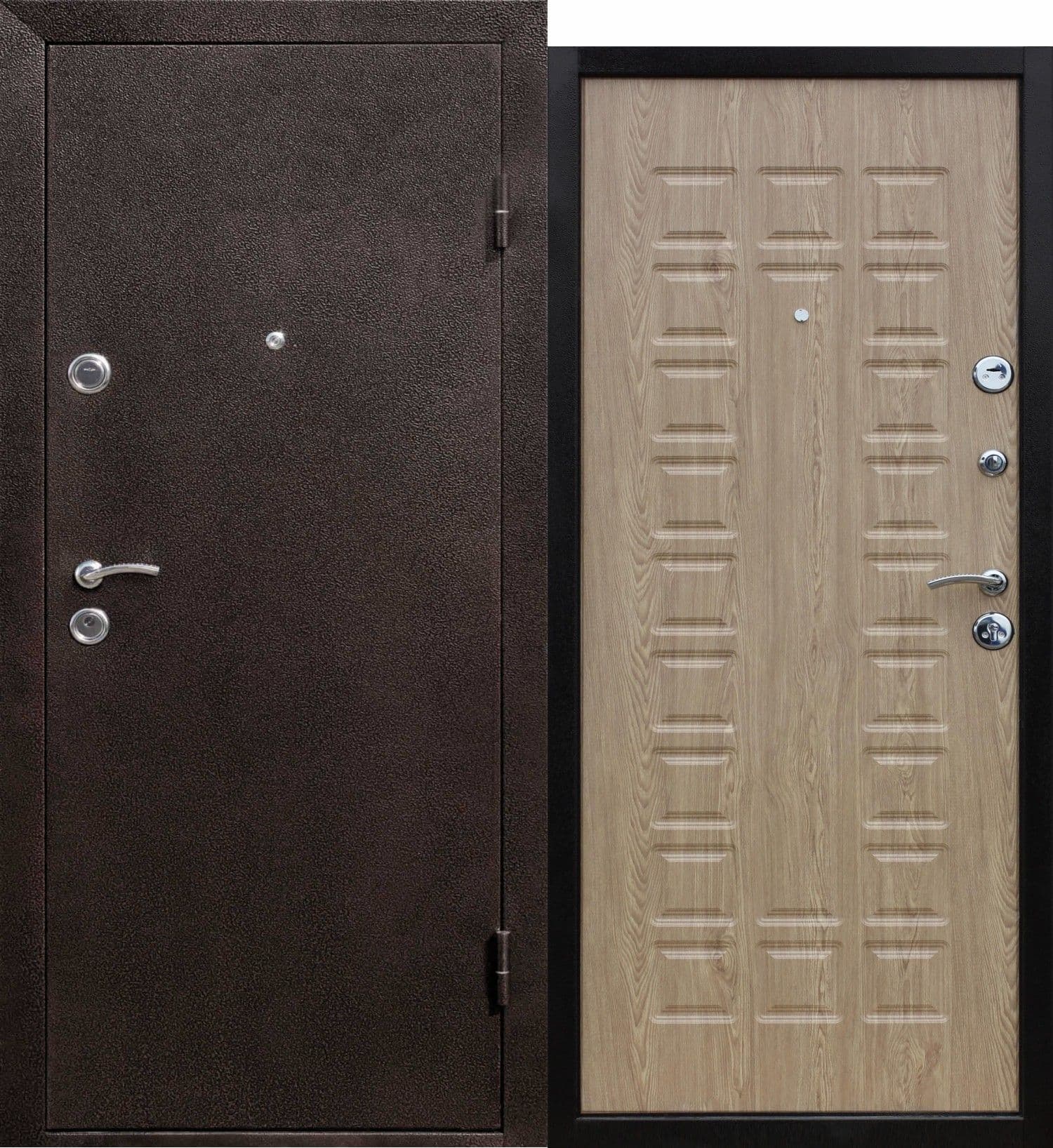 Входная дверь Йошкар антик медь / ель карпатская